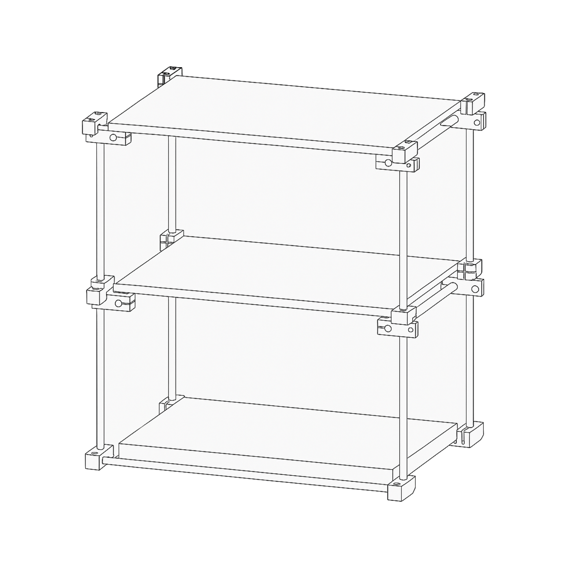 Narrow Two-Tier Rack